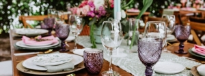Dekoration für die Gartenhochzeit