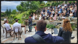 Unser Ausblick als Musiker auf das Brautpaar