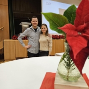 Weihnachtsdeko im Festsaal Klinikum