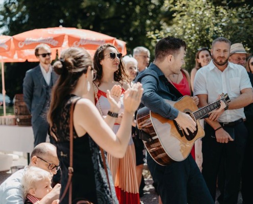 Wir rocken die Agape der Hochzeit auf der Erentrudisalm